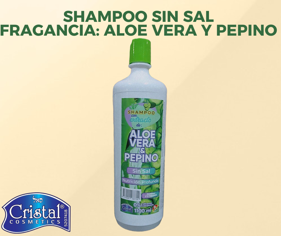 Shampoo sin sal Fragancia Aloe Vera y Pepino
